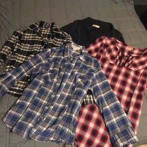 Long sleeve flannel lot of 4